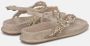 Alma en Pena Glinsterende platte damessandaal Beige Dames - Thumbnail 49