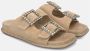 Alma en Pena Glinsterende Platte Sandaal Beige Dames - Thumbnail 2