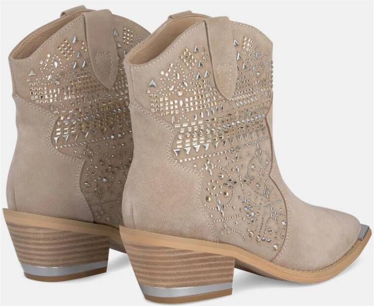 Alma en Pena Glitter Enkellaarsjes Brown Dames