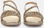 Alma en Pena Gouden Sandalen Comfortabele Voetbed Beige Dames - Thumbnail 3