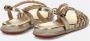 Alma en Pena Gouden Sandalen Comfortabele Voetbed Beige Dames - Thumbnail 4