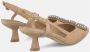 Alma en Pena Vierkante Broche Hakken Schoenen Beige Dames - Thumbnail 5