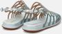 Alma en Pena Heldere Blauwe Sandalen Elegant Comfortabel Multicolor Dames - Thumbnail 4