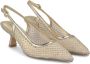 Alma en Pena Sprankelende Mesh Kitten Heels Yellow Dames - Thumbnail 5