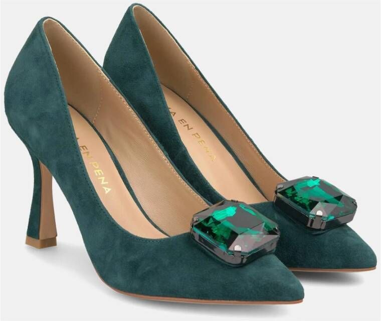 Alma en Pena Hoge hakken schoen met detail Green Dames