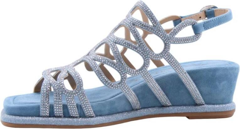 Alma en Pena Platte sandalen voor vrouwen Blue Dames