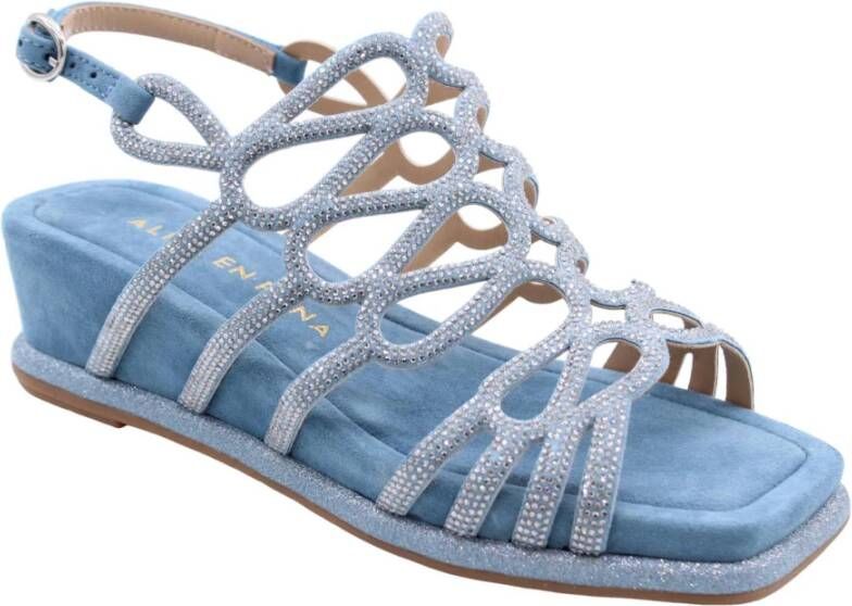 Alma en Pena Platte sandalen voor vrouwen Blue Dames