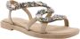 Alma en Pena Slang Ontwerp Beige Sandalen Multicolor Dames - Thumbnail 9