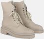 Alma en Pena Leren enkellaars met vetersluiting Beige Dames - Thumbnail 2