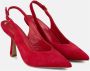 Alma en Pena Leren High Heel Sandal Red Dames - Thumbnail 2