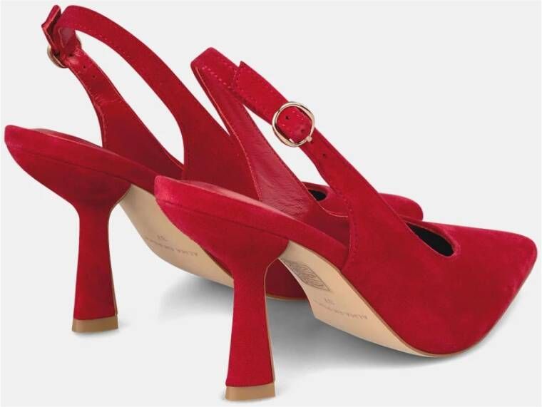 Alma en Pena Leren High Heel Sandal Red Dames