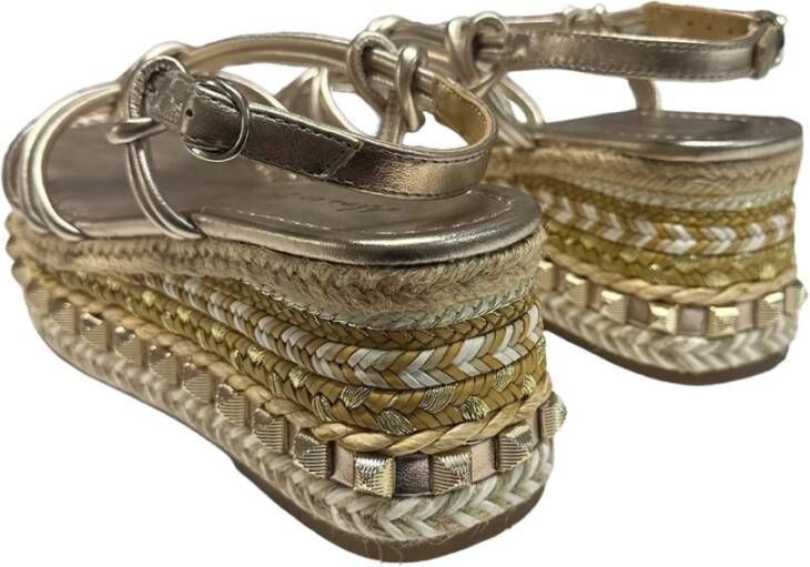 Alma en Pena Leren Hoge Hak Sandalen Rubberen Zool Brown Dames