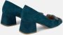 Alma en Pena Leren pumps met versierde vierkante neus Blue Dames - Thumbnail 2
