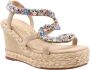 Alma en Pena Gevlochten hak sandaal Beige Dames - Thumbnail 3