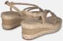 Alma en Pena Multicolor Sleehak Sandaal met Gevlochten Bandjes Beige Dames - Thumbnail 3