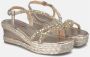 Alma en Pena Multicolor sleehak sandaal met versierde bandjes Yellow Dames - Thumbnail 2