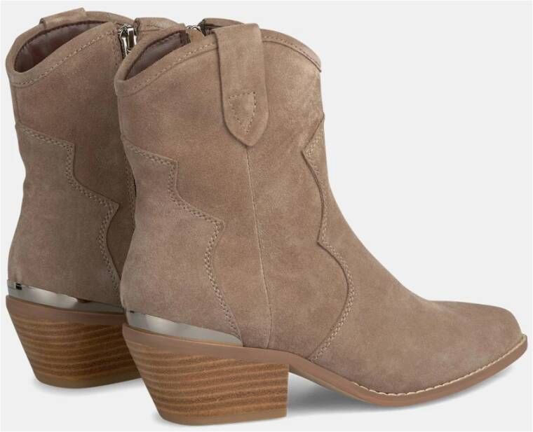 Alma en Pena Platte enkellaarsjes laag been Beige Dames
