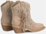Alma en Pena Platte enkellaarsjes met franjes Beige Dames - Thumbnail 3