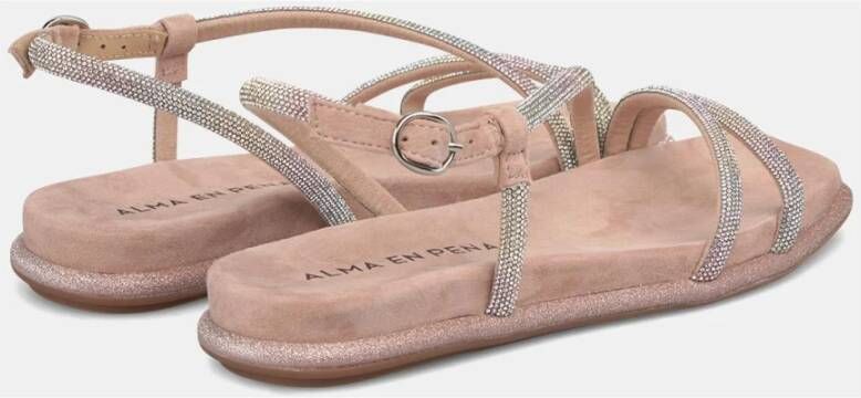 Alma EN Pena Platte glitter sandaal