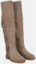 Alma en Pena Platte laars hoge schacht Beige Dames - Thumbnail 2