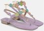 Alma en Pena Platte sandaal met kralen armband Purple Dames - Thumbnail 4