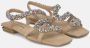 Alma en Pena Platte sandaal met slangenversiering Beige Dames - Thumbnail 2