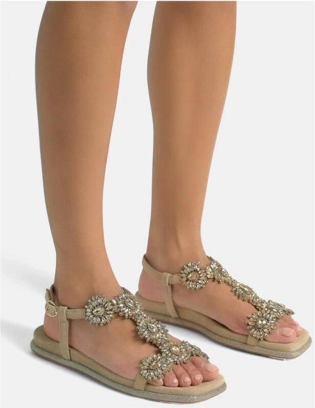 Alma EN Pena Platte sandaal met strass