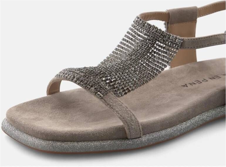 Alma EN Pena Platte sandaal strass net
