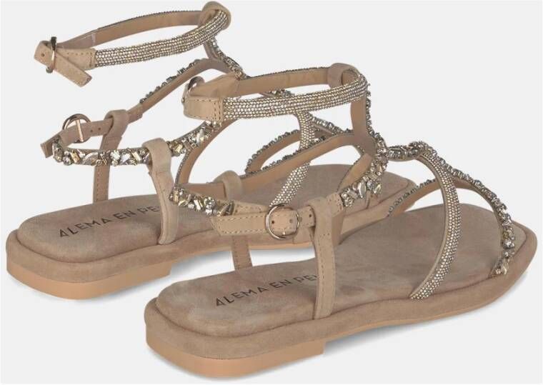 Alma EN Pena Platte Sandalen met Dubbele Armband
