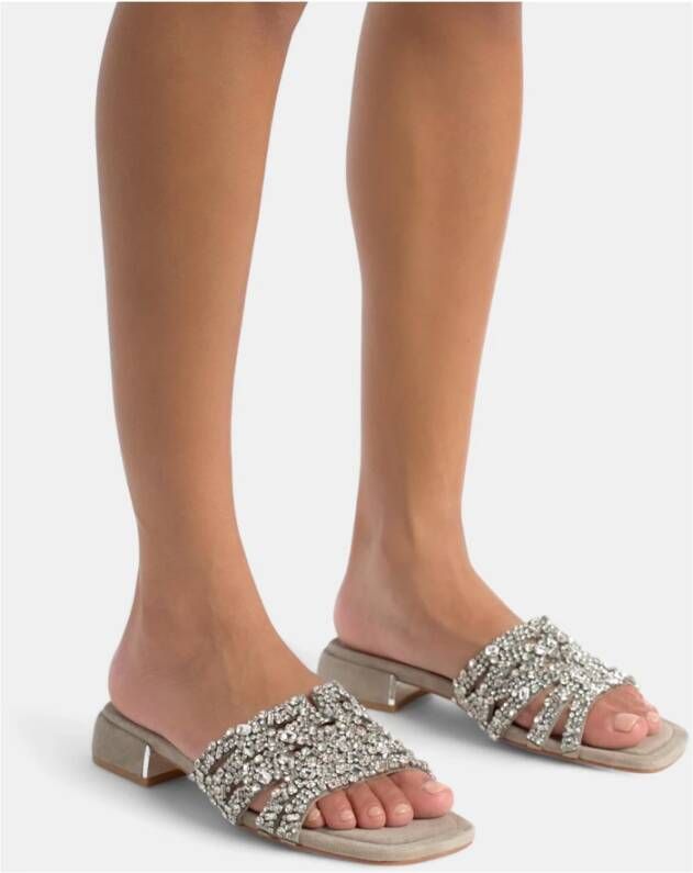 Alma EN Pena Platte sandalen met strass