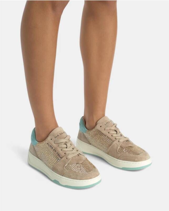 Alma EN Pena Platte sneaker met glitter