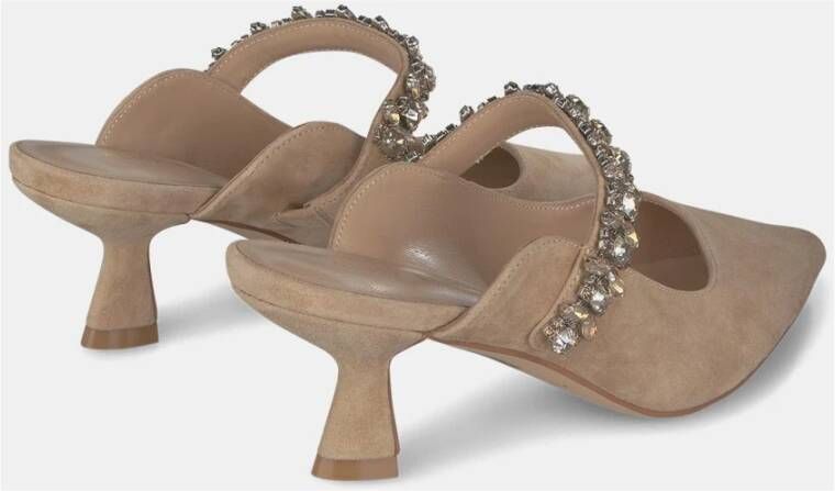 Alma en Pena Puntige Neus Hak Schoen Beige Dames