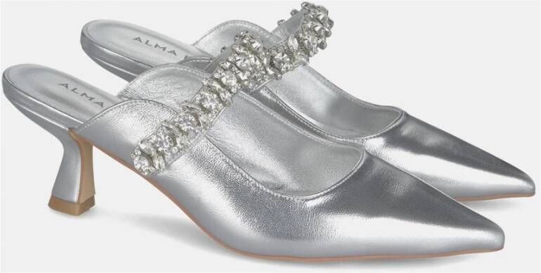Alma en Pena Puntige Neus Hak Schoen Gesp Sluiting Gray Dames