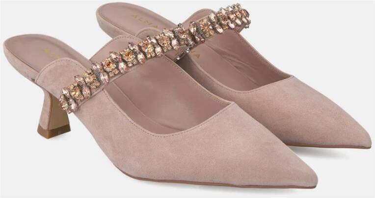 Alma en Pena Puntige Neus Hak Schoen Gesp Sluiting Pink Dames