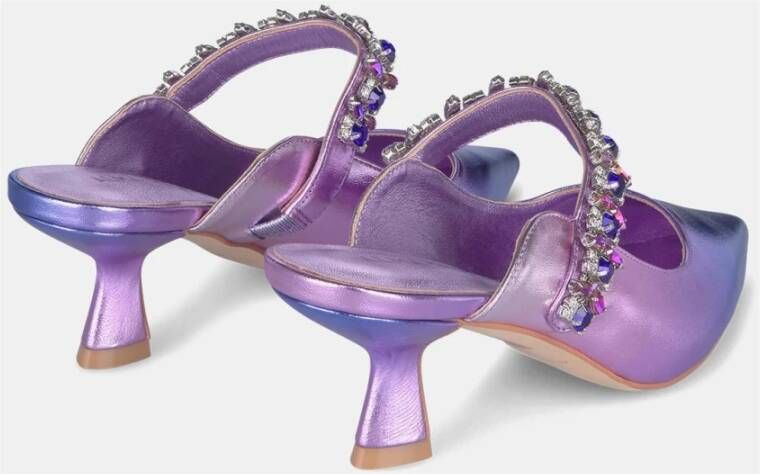 Alma en Pena Puntige Neus Hak Schoen Purple Dames