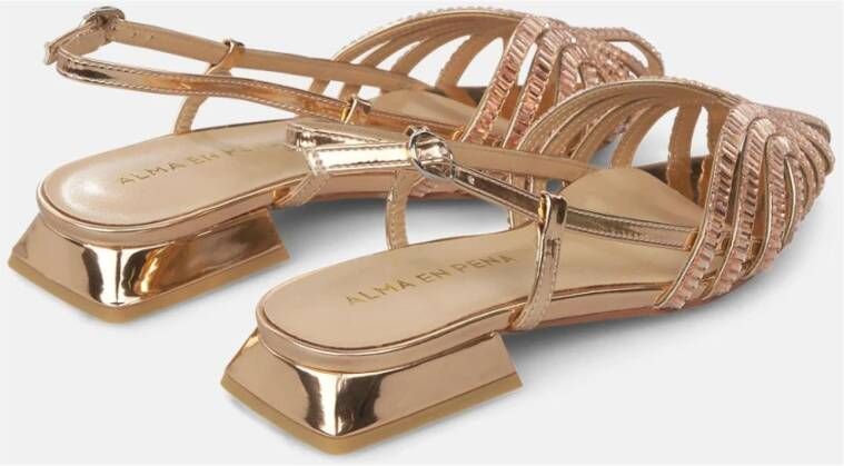 Alma EN Pena Rhinestone cage sandals