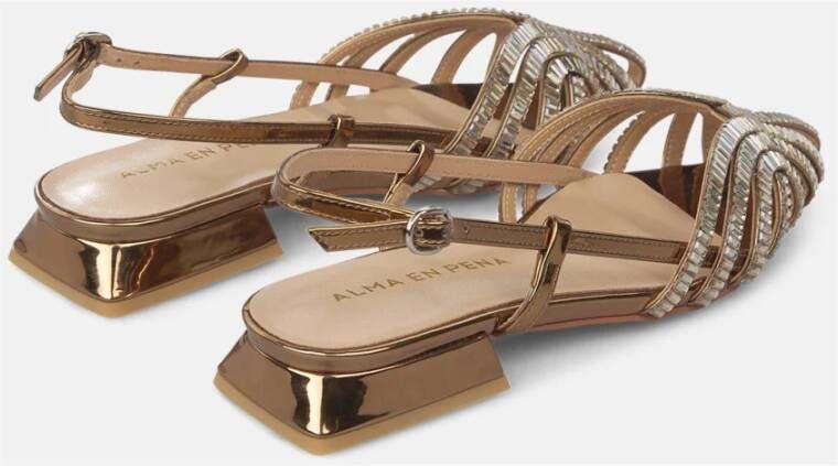 Alma EN Pena Rhinestone cage sandals