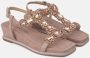 Alma en Pena Rhinestone Sleehak Sandaal Pink Dames - Thumbnail 2