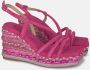 Alma en Pena Rhinestone Sleehak Sandaal Pink Dames - Thumbnail 4