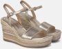 Alma en Pena Rhinestone Sleehak Sandaal Yellow Dames - Thumbnail 4