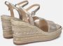 Alma en Pena Rhinestone Sleehak Sandaal Yellow Dames - Thumbnail 5