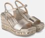 Alma en Pena Rhinestone Sleehak Sandaal Yellow Dames - Thumbnail 4