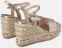 Alma en Pena Rhinestone Sleehak Sandaal Yellow Dames - Thumbnail 5