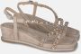 Alma en Pena Beige Casual Suède Damessandalen Beige Dames - Thumbnail 3