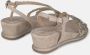 Alma en Pena Beige Casual Suède Damessandalen Beige Dames - Thumbnail 4