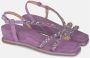 Alma en Pena Rhinestone Sleehak Sandalen Purple Dames - Thumbnail 2