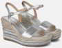 Alma en Pena Rhinestone Wedge Sandaal met Gevlochten Detail Gray Dames - Thumbnail 11