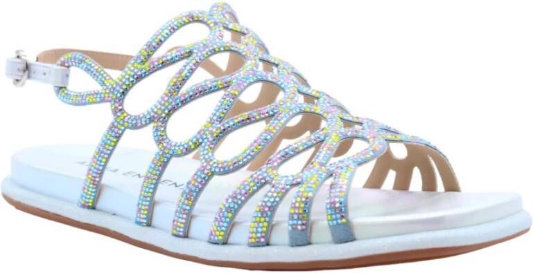 Alma en Pena Platte Zomer Sandalen voor Vrouwen Blue Dames