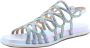 Alma en Pena Heldere Blauwe Sandalen Elegant Comfortabel Multicolor Dames - Thumbnail 8