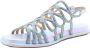 Alma en Pena Heldere Blauwe Sandalen Elegant Comfortabel Multicolor Dames - Thumbnail 15